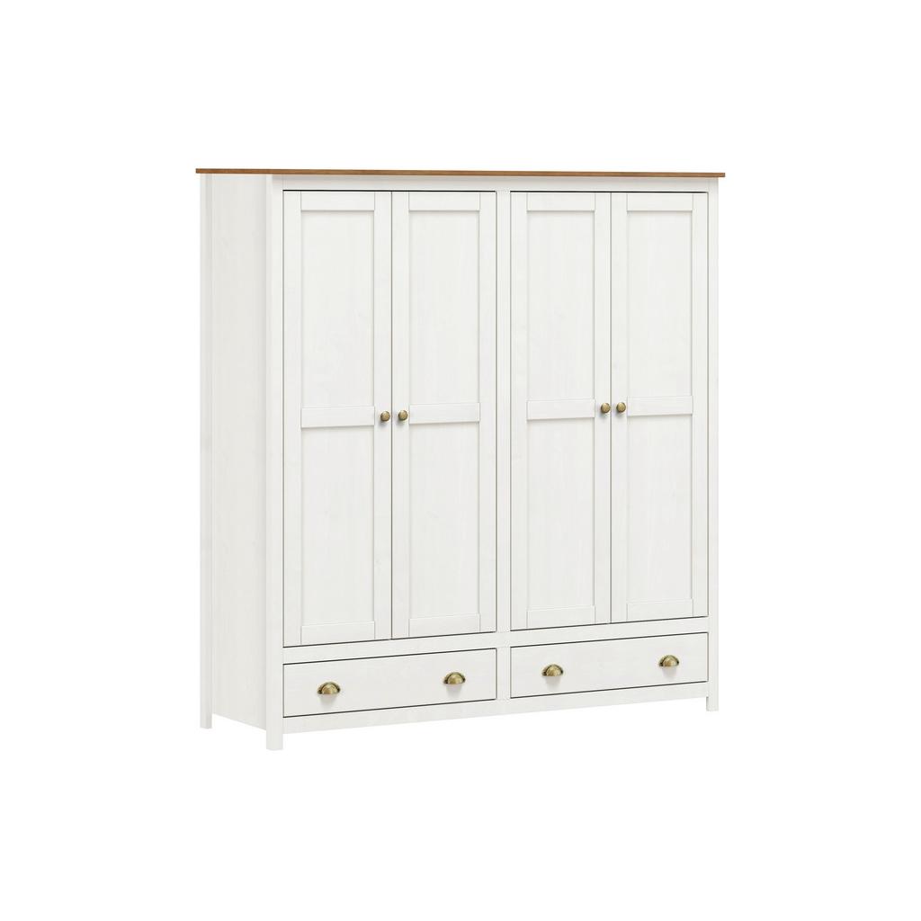 KLEIDERSCHRANK Braun/Weiß B: 176cm