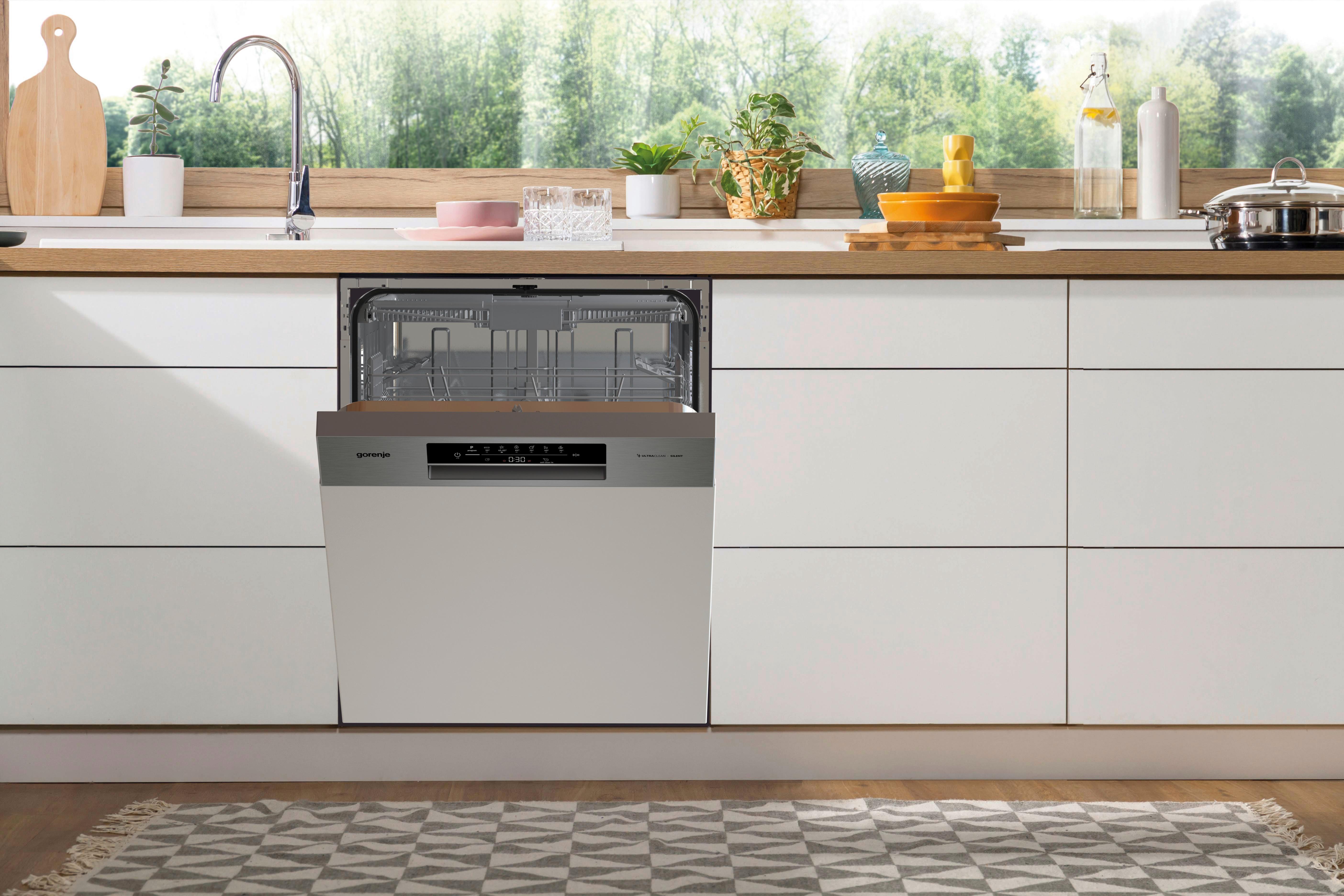 Einbau-geschirrspüler Gi643d90 B: 59,8 Cm Teilintegriert - Edelstahlfarben, Basics, Kunststoff/Metall (59,8/81,5/55,5cm) - Gorenje