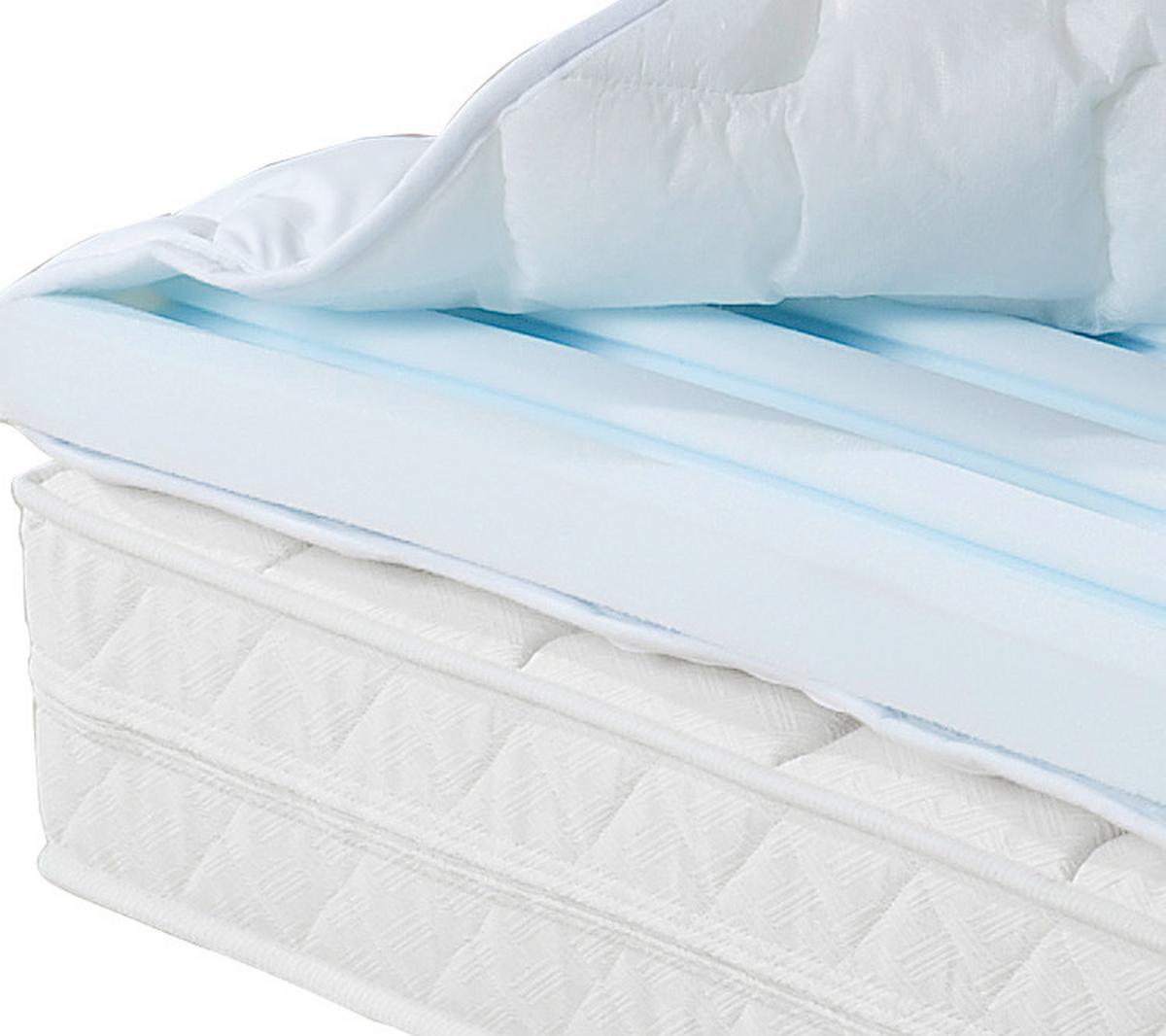 Topper Medisan Ergomed 120x 200 Cm Polyurethanschaumkern - Weiß, Basics, Textil (120/200cm) - FAN
