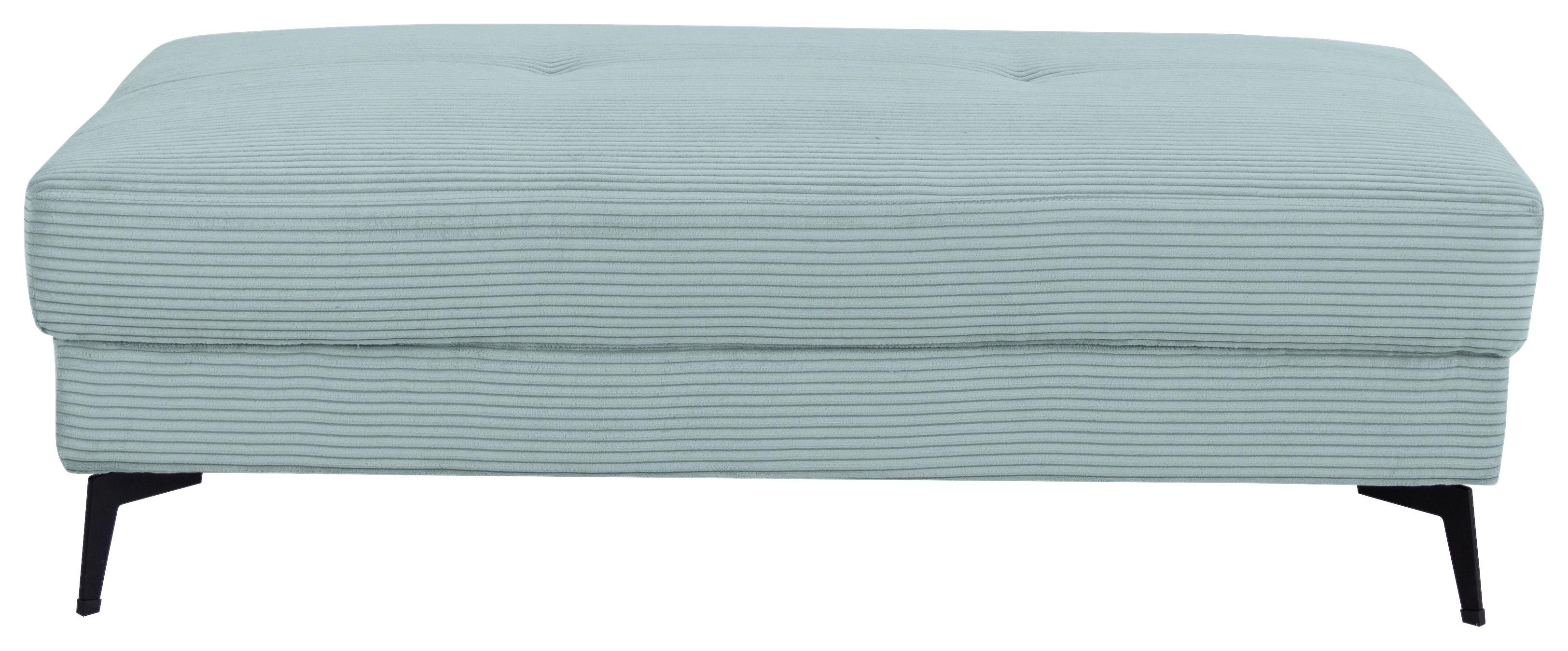Hocker Zero Hellblau B: 140 cm - Salbeigrün/Schwarz, Trend, Textil (140/46/80cm)