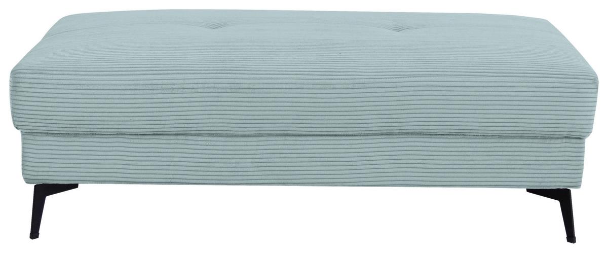 Hocker Zero Hellblau B: 140 cm - Salbeigrün/Schwarz, Trend, Textil (140/46/80cm)