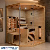 INFRAROTKABINE Carbon Naturfarben B: 150 cm - Naturfarben, KONVENTIONELL, Holz (150/150/195cm) - Sanotechnik