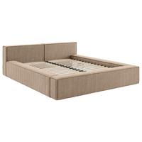 Polsterbett inkl. Lattenrost 180x200 - Hellbraun/Beige, Basics, Holz/Textil (180/200cm) - Livetastic