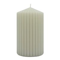 VÁLCOVÁ SVÍČKA LIONA - světle šedá, parafín (7/12cm) - Mömax