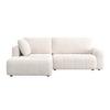 Sedací souprava GIA, levá, bílá - bílá/černá, Moderní, dřevo/textil (261/94/197cm) - Bessagi Home