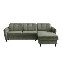 Ecksofa Minori Chenille Grün - Schwarz/Grün, MODERN, Textil (267/184cm) - Livetastic