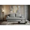 Schlafsofa Bora Hellgrau B: 193 cm - Chromfarben/Hellgrau, Design, Holzwerkstoff/Textil (193/86/85cm) - P & B