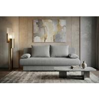 Schlafsofa Bora Hellgrau B: 193 cm - Chromfarben/Hellgrau, Design, Holzwerkstoff/Textil (193/86/85cm) - P & B