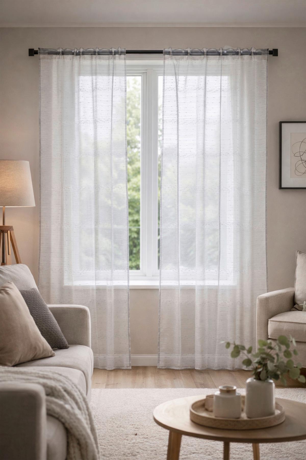FERTIGVORHANG TONIA - Schwarz, MODERN, Textil (140/245cm) - Luca Bessoni