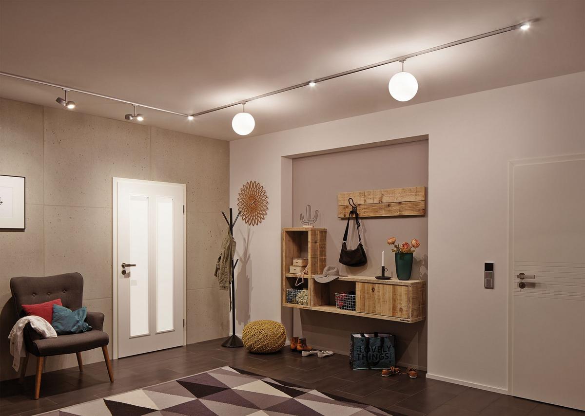 Schienensystem Urail Strahler 95471 2x LED-Spots verstellbar - Chromfarben, Design, Kunststoff/Metall (19/18/4cm) - Paulmann