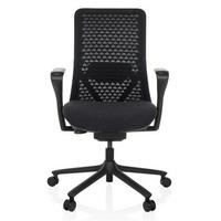 Drehstuhl Vervio Schwarz B: 63 cm - Schwarz, MODERN, Kunststoff/Textil (63/102 - 111/67cm) - MID.YOU