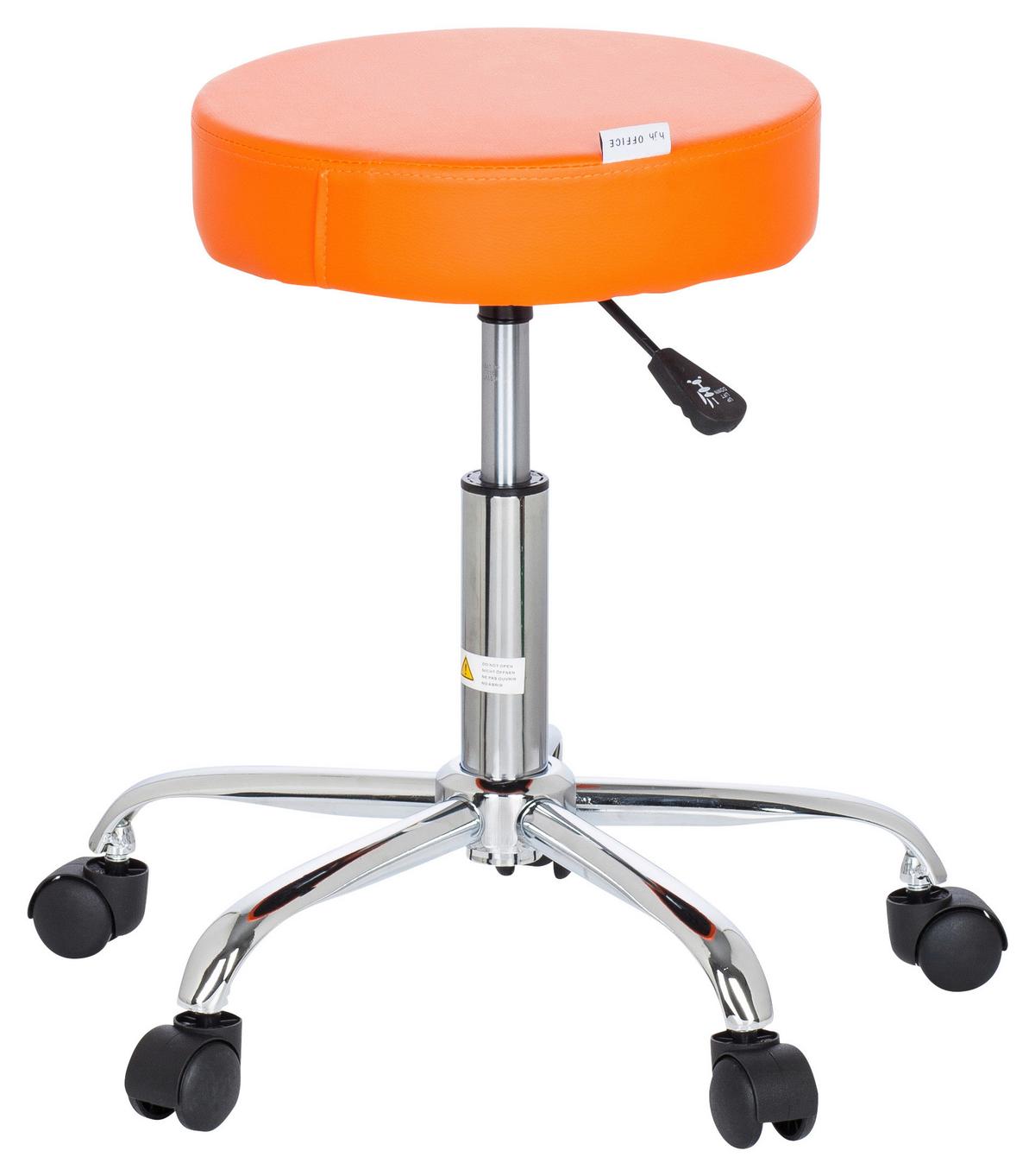 Bürohocker Operator Ii Orange - Chromfarben/Orange, MODERN, Kunststoff/Textil (57/45/57cm) - MID.YOU