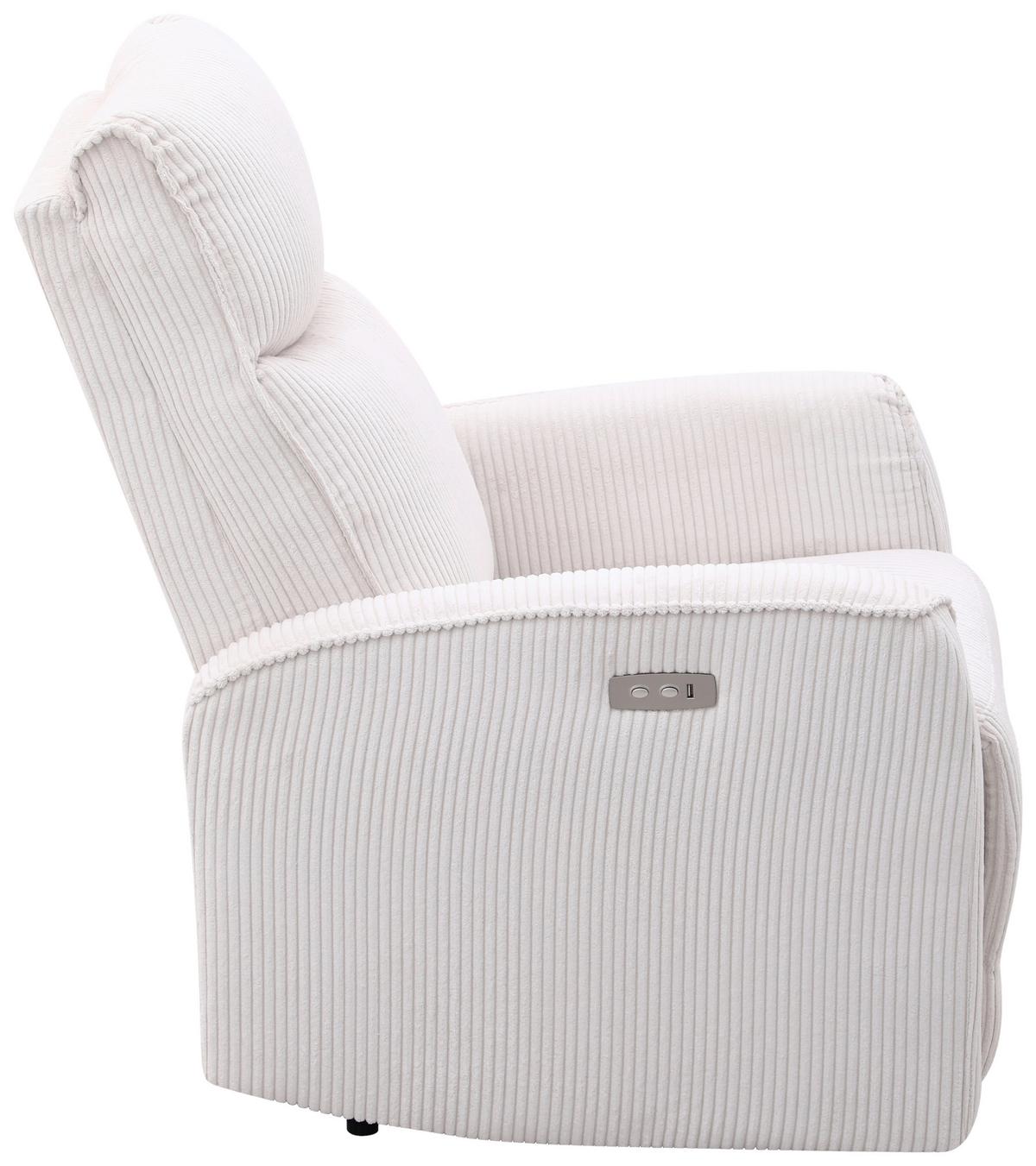 Fernsehsessel Leon Beige mit Relaxfunktion - Beige/Schwarz, Basics, Holz/Kunststoff (80/102/96cm) - Ondega