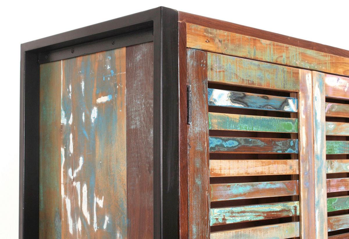GARDEROBENSCHRANK Multicolor/Schwarz B: 90cm - Multicolor/Schwarz, Design, Holz/Metall (90/180/45cm) - MID.YOU