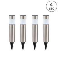 Solarleuchte Edelstahlfarben Satiniert - Design, Kunststoff/Metall (6,5/38cm) - Globo