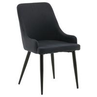 Stuhl-set Plaza Schwarz B: 49 Cm - Schwarz, Design, Textil/Metall (49/86/58cm) - Livetastic