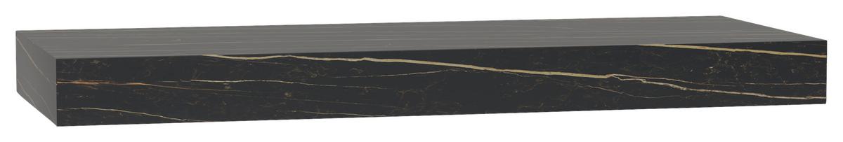 Wandkonsole Las Vegas Schwarz Marmoroptik B: 120 cm - Schwarz, MODERN, Holzwerkstoff (120/10/48cm) - Vertico