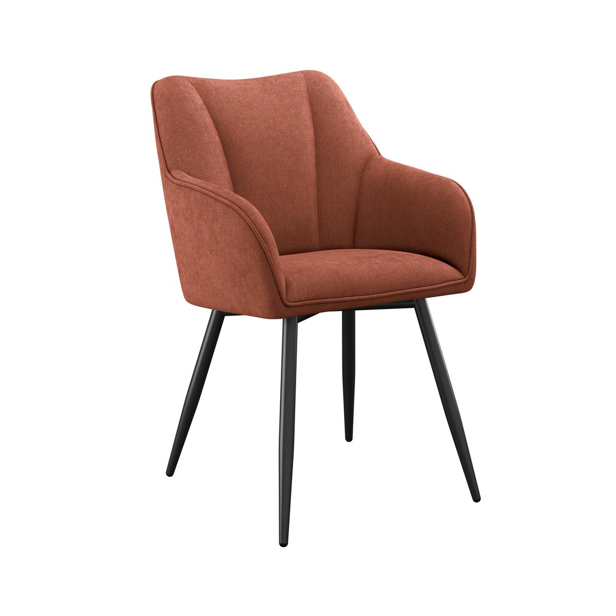 Karosszék Caro 2 Giga S - fekete/terrakotta, Konventionell, textil/fa (55/83/61cm) - Nedis SmartLife