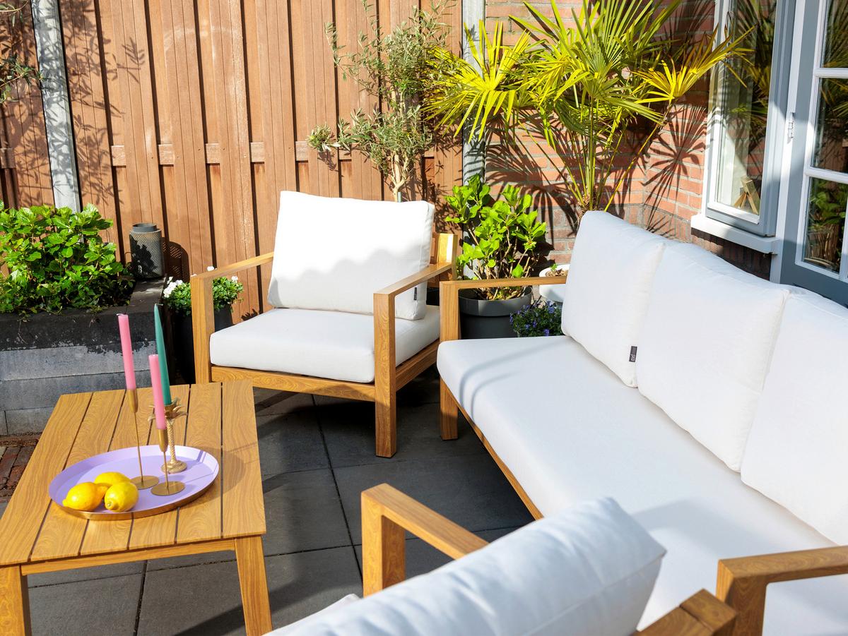 Dining-Loungeset Orla - Eichefarben/Braun, MODERN, Metall (223,5/89/73,5cm) - Ambia Garden