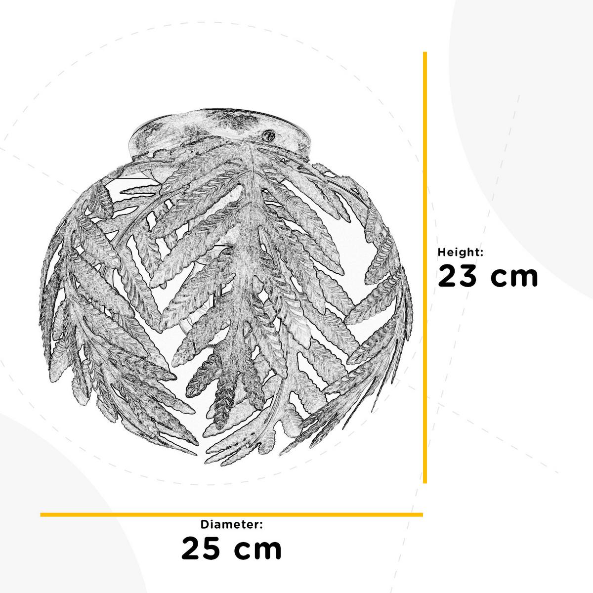Deckenleuchte 4996/Plpb - Bronzefarben, KONVENTIONELL, Metall (25/23cm)