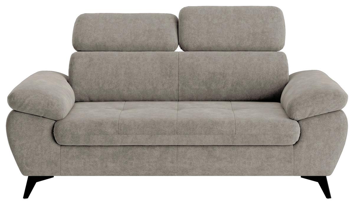 2-Sitzer-Sofa Hudson Schlammfarben, B: 194 cm - Schlammfarben/Schwarz, Textil (194/84/100cm) - MID.YOU