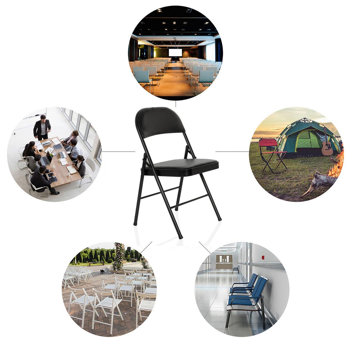 Klappstuhl Tudela H Schwarz B: 46 Cm - Schwarz, MODERN, Kunststoff/Metall (46/78/45cm) - MID.YOU