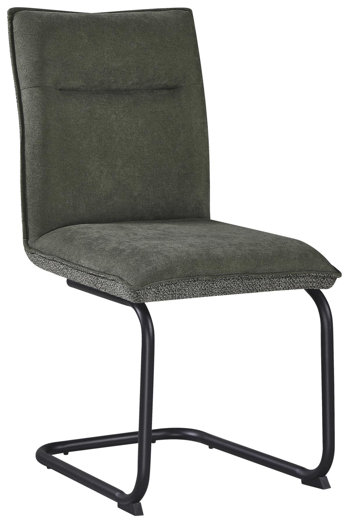 ŽIDLE NOVA - černá/zelená, Moderní, kov/textil (47/90/61cm) - Premium Living