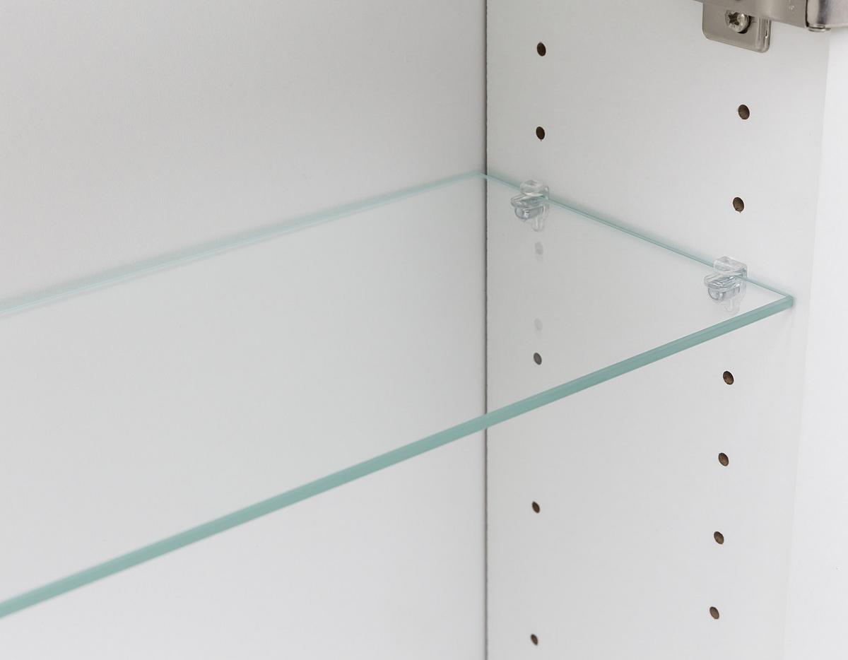 Spiegelschrank Arezzo Mit Led 3-Türig Bxhxt: 120x64x20 Cm - Graphitfarben, Basics, Glas/Holzwerkstoff (120/64/20cm) - Held