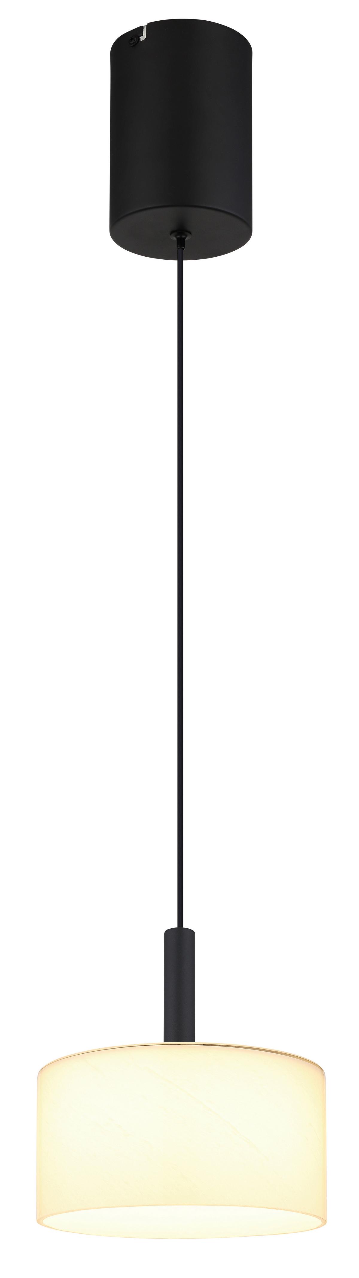 LED-Hängeleuchte Trenton Schwarz Weiß D: 20 cm - Schwarz/Weiß, Design, Glas/Kunststoff (20/150cm) - Globo