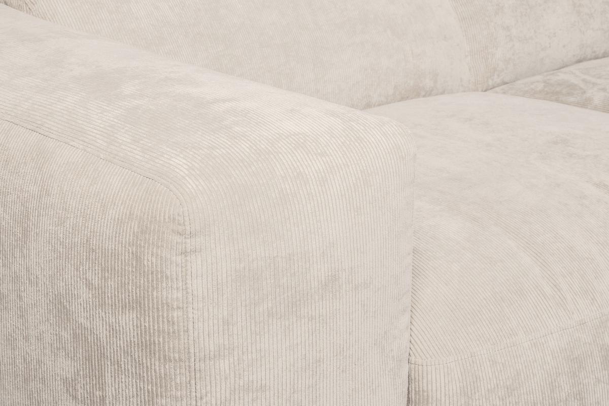 Ecksofa Hannah Creme 343x170 Cm - Creme/Schwarz, Design, Textil (343/170cm) - MID.YOU