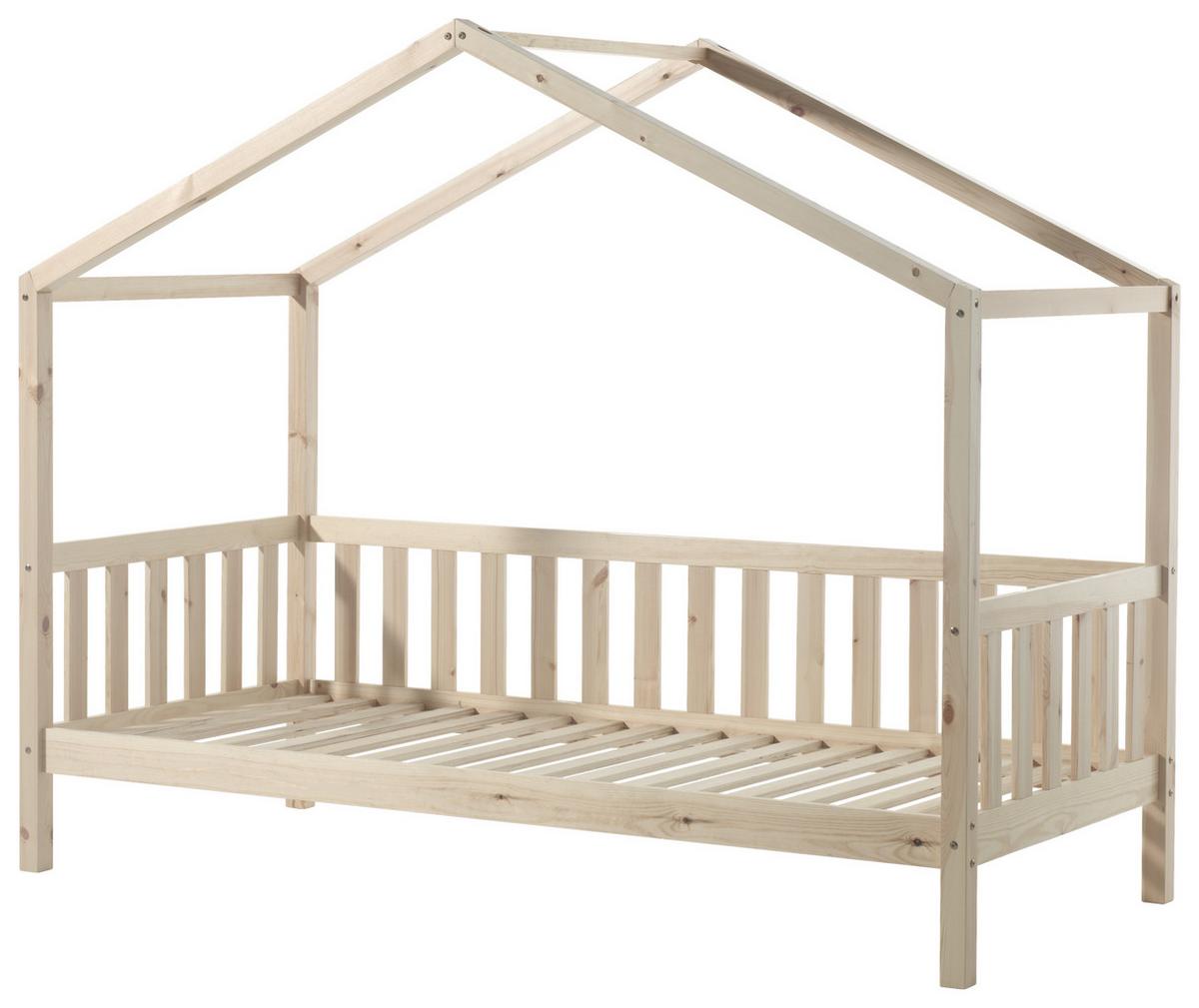 Hausbett Dallas 90x200 Cm Kiefer Natur Echtholz - Naturfarben/Kieferfarben, MODERN, Holz (90/200cm) - MID.YOU