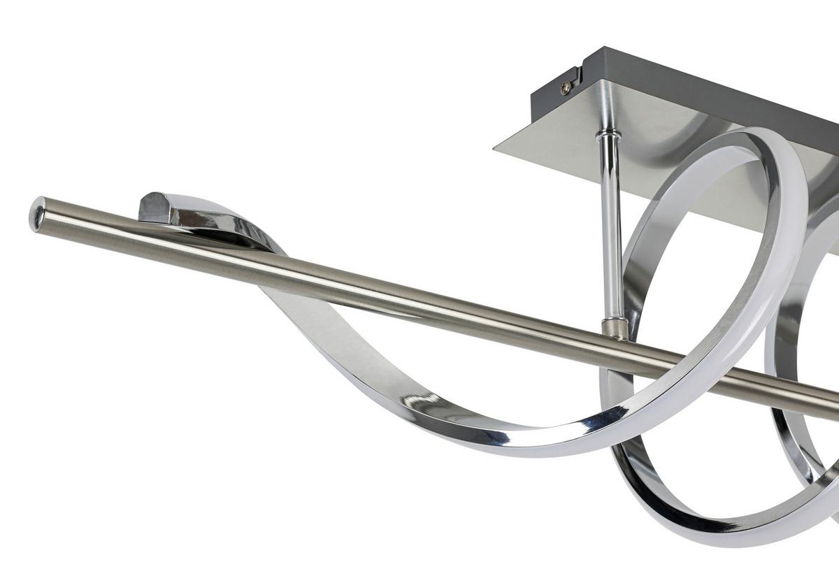 Led-deckenleuchte Josi - Chromfarben/Nickelfarben, Kunststoff/Metall (20/80/26,5cm) - Luca Bessoni
