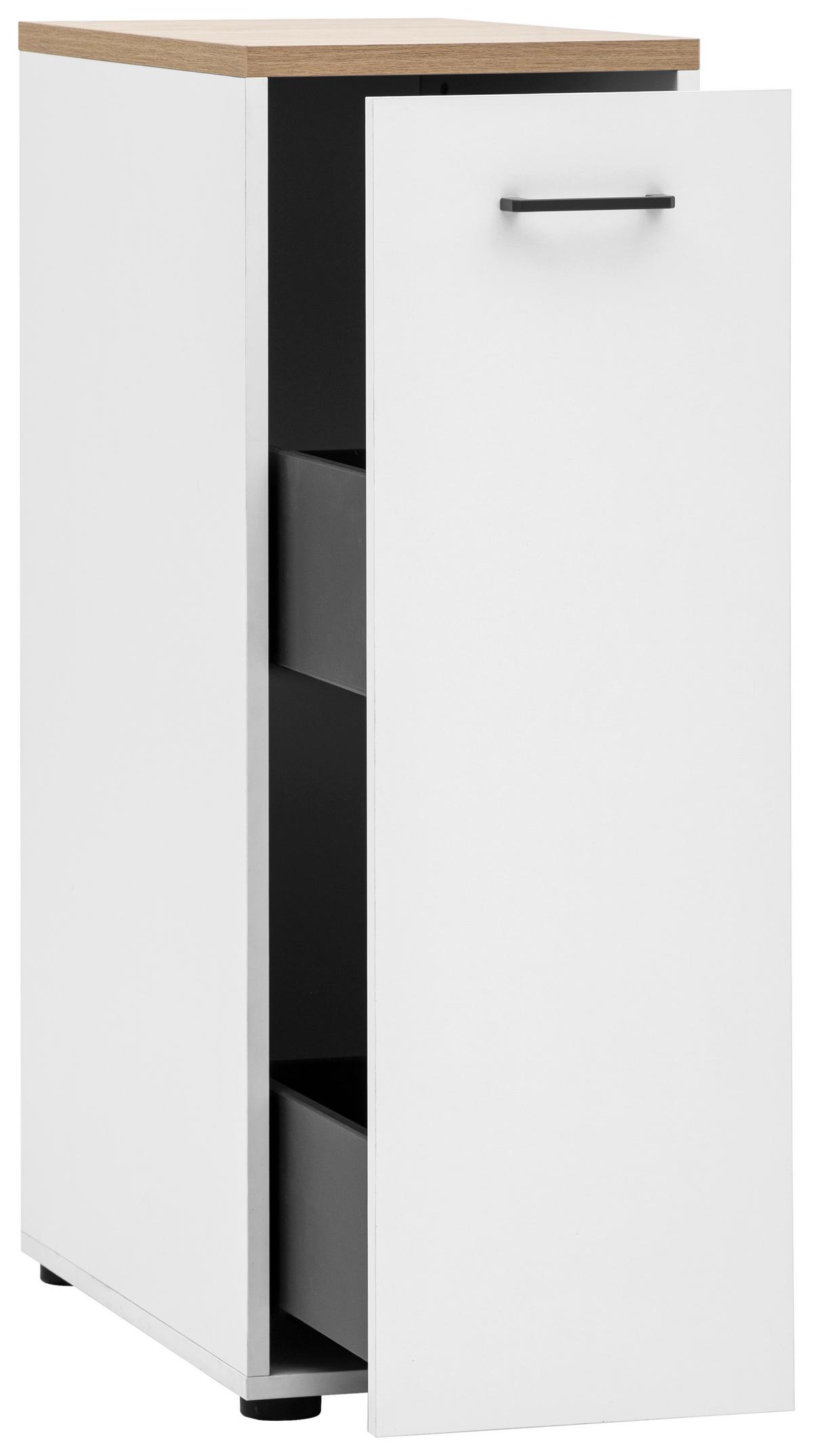 Apothekerschrank Solea Weiß/Eiche Dekor B: 32,6cm - Eichefarben/Weiß, MODERN, Holzwerkstoff (32,6/95,8/60cm) - MID.YOU