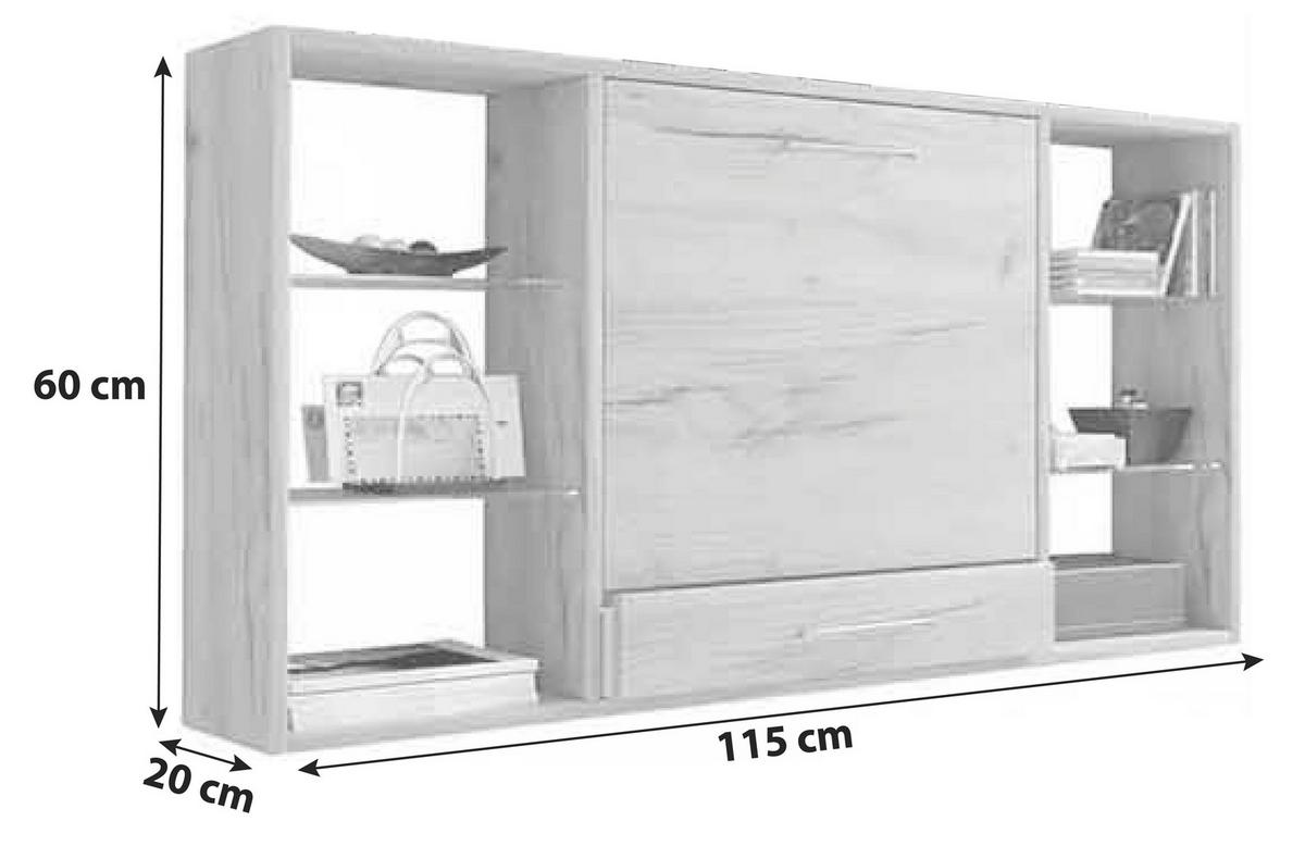 Laptoptisch Klappbar Mit Stauraum B: 115 Cm Teala - Eichefarben/Honig, Basics, Holzwerkstoff (115/20/60cm) - MID.YOU