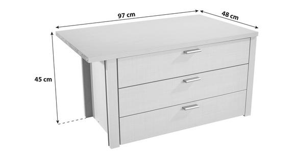 Schubkasteneinsatz Sonate B: 97 cm Grau 3 Laden - Grau, KONVENTIONELL, Holzwerkstoff (97/45cm) - Luca Bessoni