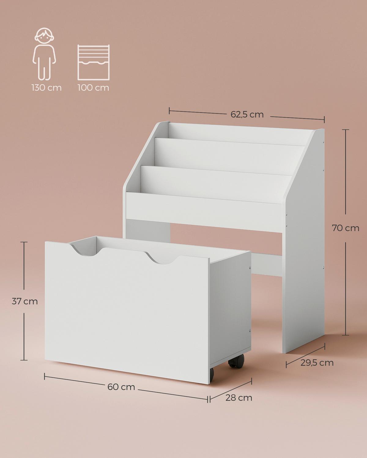 Kinderregal Toy Storage Shelf Weiß B: 62,5 cm - Weiß, MODERN, Holzwerkstoff (62,5/70/29,5cm) - MID.YOU