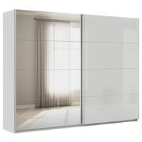 Tolóajtós Szekrény Feldkirch 271/210 Cm - ezüst/magasfényű szürke, Modern, faalapú anyag/Üveg (271/210/62cm)