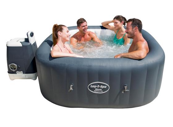 Whirlpool Aufblasbar Lay-Z-Spa Hawaii Hydrojet 180x180x71 cm - Dunkelgrau, Kunststoff (180/180/71cm) - Bestway