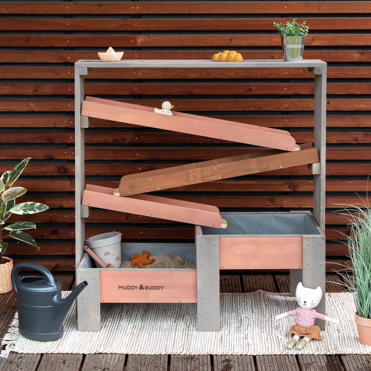 Wasserhahn Aqua Tower Holz, Lxbxh: 100x44x105 Cm - Altrosa/Grau, Basics, Holz (100/44/105cm) - MUDDY BUDDY