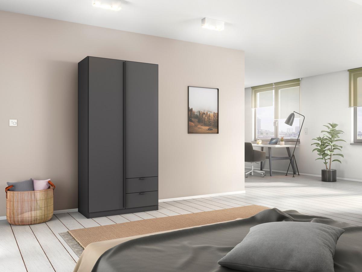 DREHTÜRENSCHRANK Style-Up Grau B: 91cm - Grau, MODERN, Holzwerkstoff (91/197/54cm) - Rauch Möbel