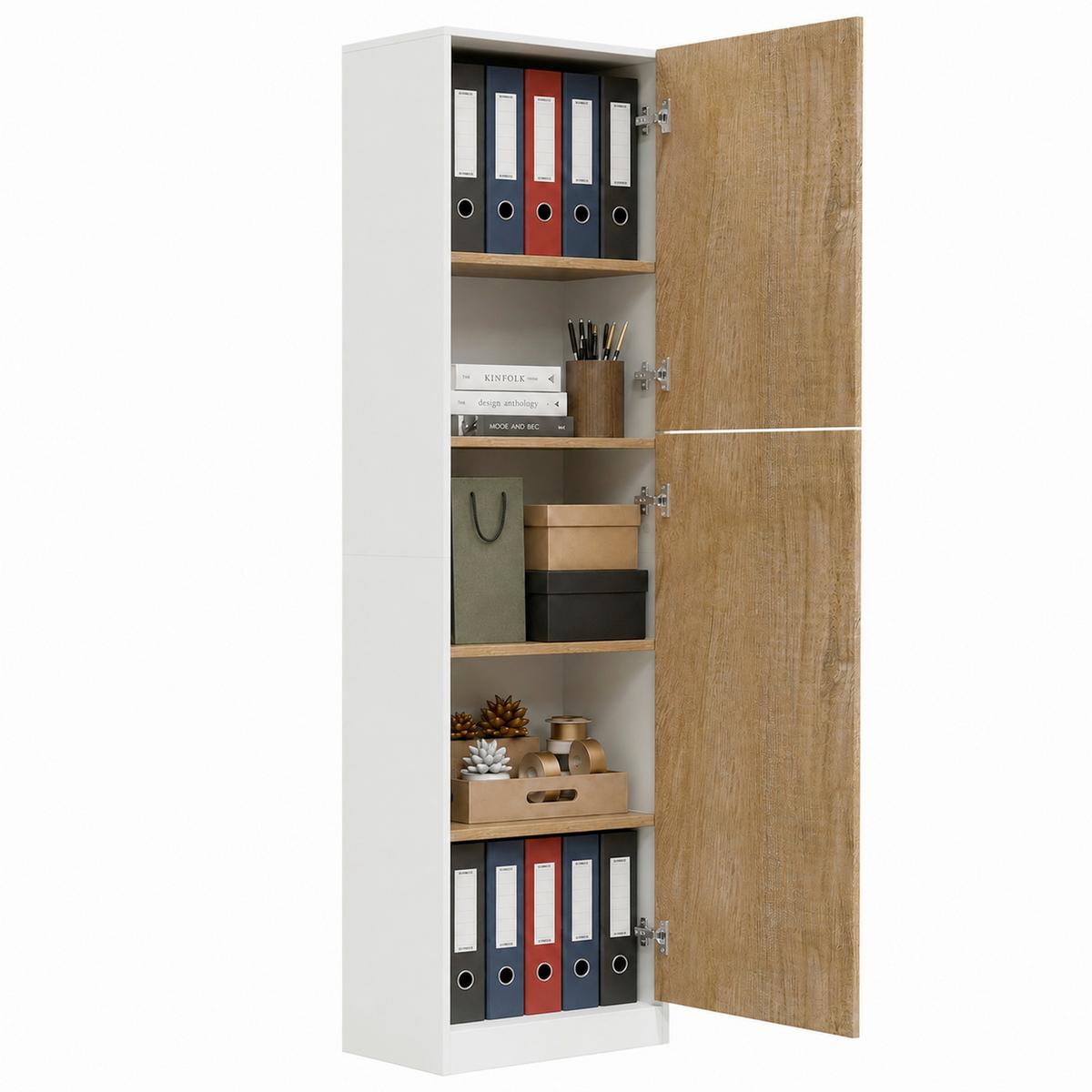 AKTENSCHRANK DILOS XL - Honigeiche/Weiß, MODERN, Holzwerkstoff (52/183/32cm) - MID.YOU