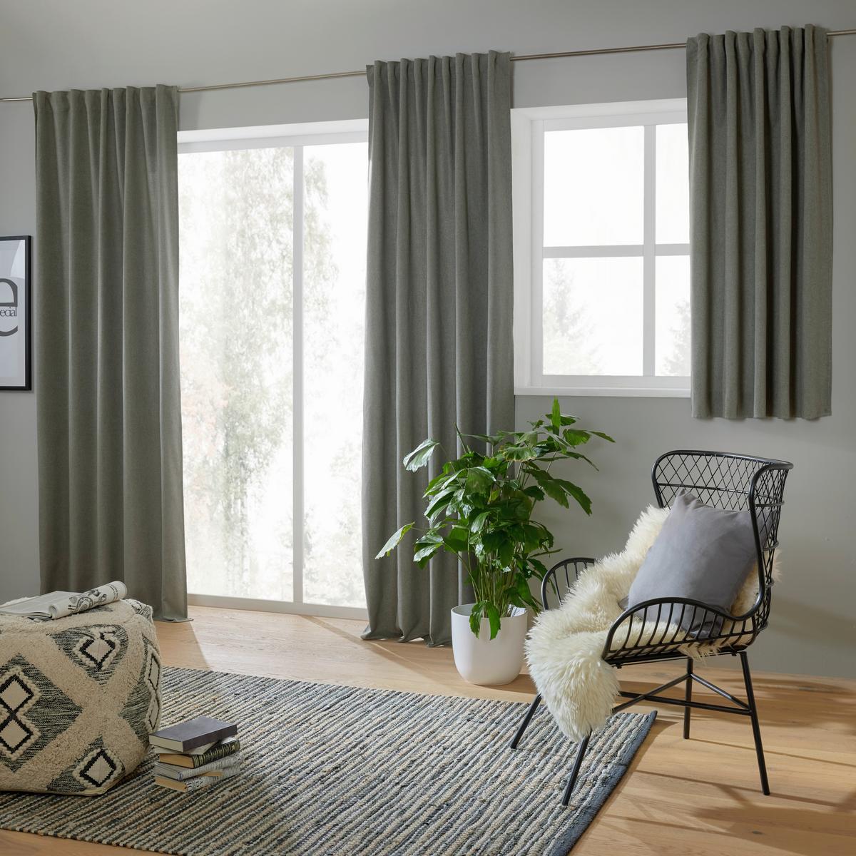 HOTOVÝ ZÁVĚS ULRICH -EXT- -TOP- - šedá, textil (135/245cm) - Modern Living