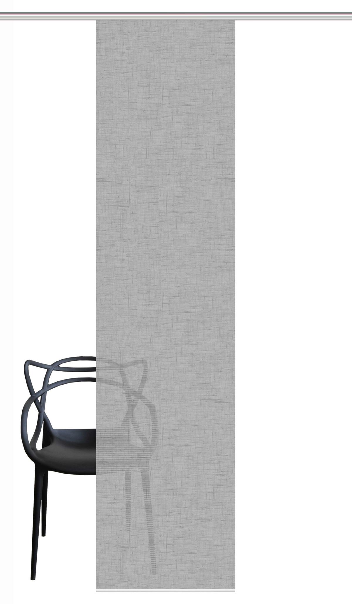 Flächenvorhang Pive - Grau, Basics, Textil (60/260cm)