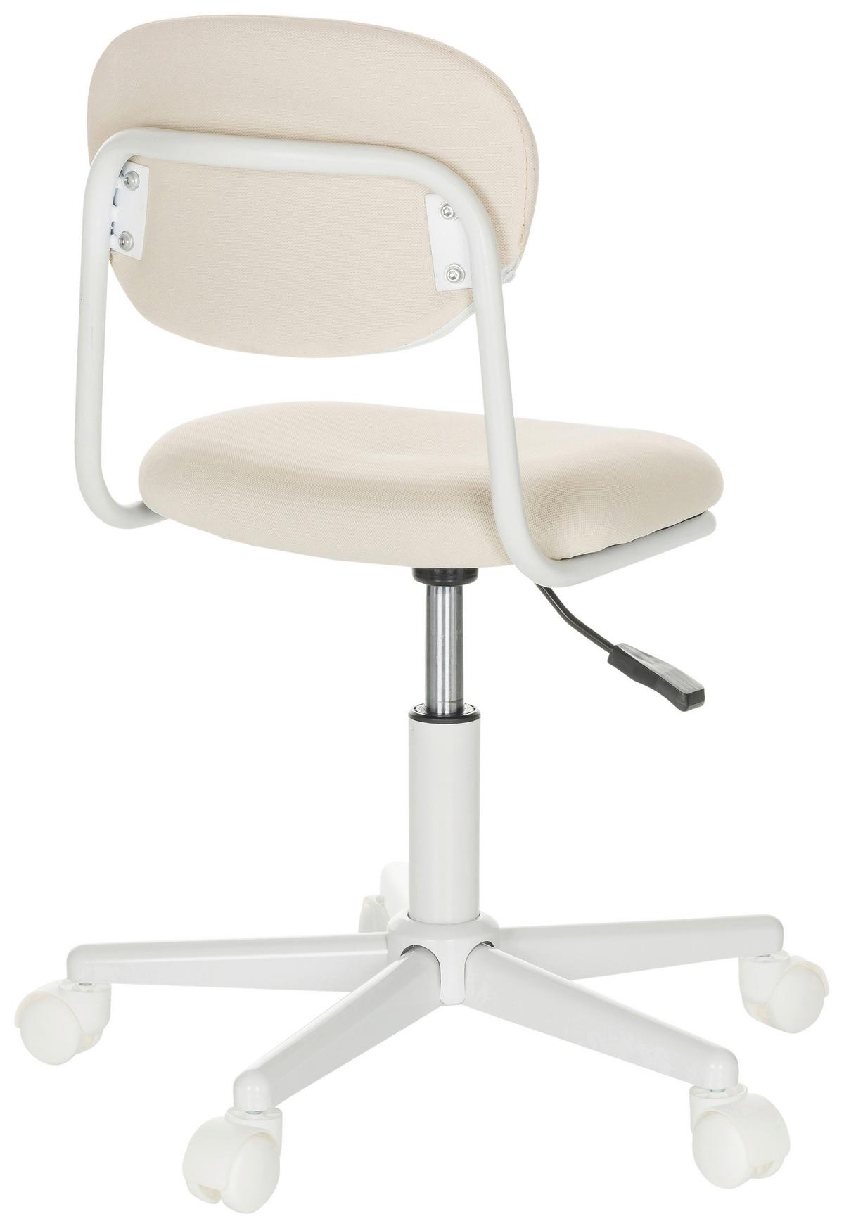 Jugenddrehstuhl Kiddy Base I - Beige/Weiß, Basics, Kunststoff/Textil (60/72-83/60cm) - MID.YOU