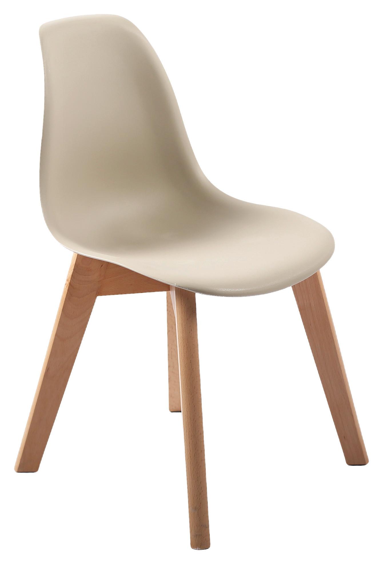 Dětská židle STEVE kašmírová - šampaňská, Moderní, dřevo/plast (32/57/32cm) - Based
