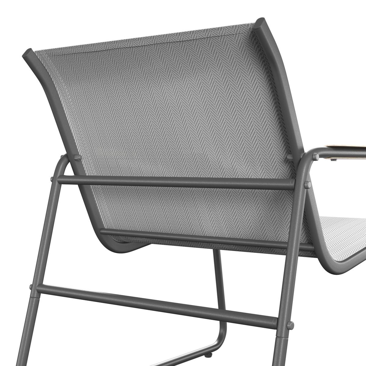 Loungegarnitur Mailand - Dunkelgrau/Hellgrau, MODERN, Kunststoff/Textil - Beldano