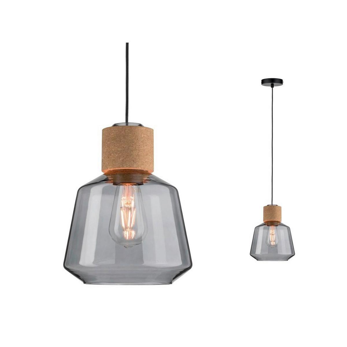 Hängeleuchte Neordic Edla H: 110 Cm 1-Flammig, Dimmbar - Schwarz, KONVENTIONELL, Glas/Metall (20,8/110cm) - Paulmann
