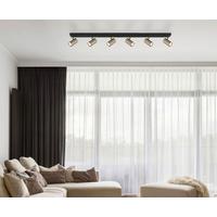Strahler 57911-6dm - Messingfarben/Schwarz, MODERN, Metall (115/6/12cm) - Globo