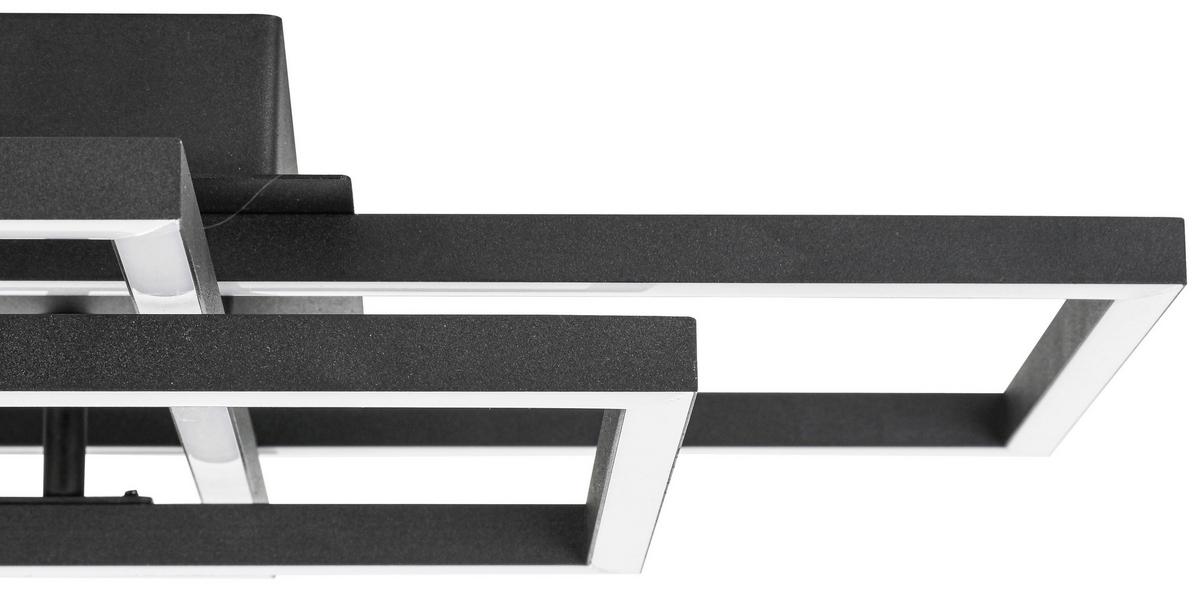 LED-Deckenleuchte Amil - Schwarz, MODERN, Kunststoff/Metall (58/36/9cm) - Luca Bessoni