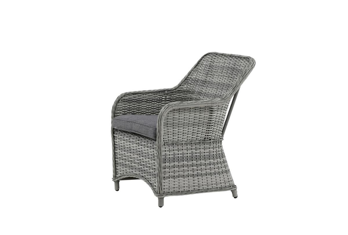 Gartenstuhl-Set Vikelund - Grau, KONVENTIONELL, Textil/Metall (65/92/75cm) - Gardenson